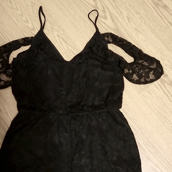 Adorable Black Lace Romper - Picture 2 of 5